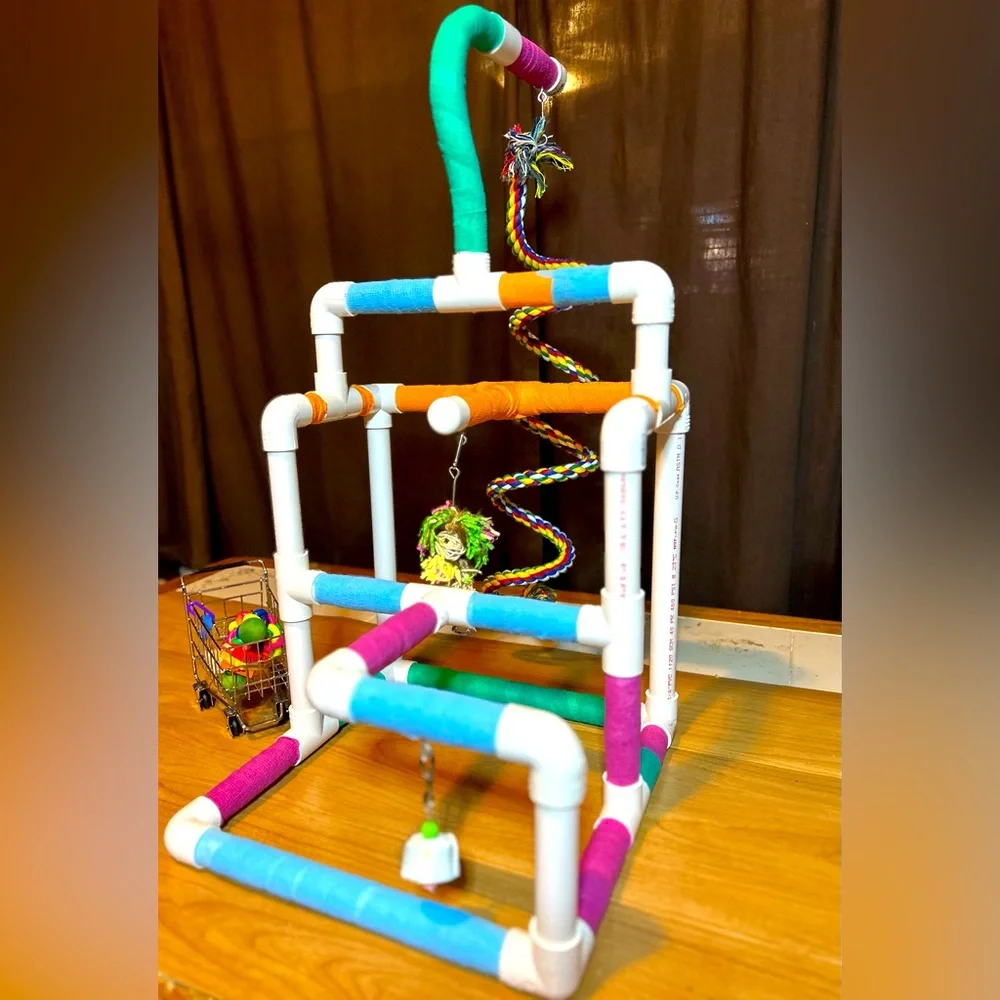 Handmade Bird Perch/Play gym